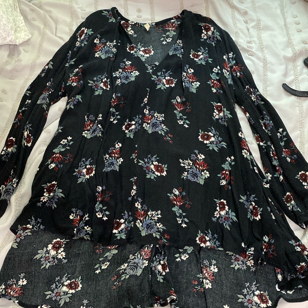 Black floral dress
